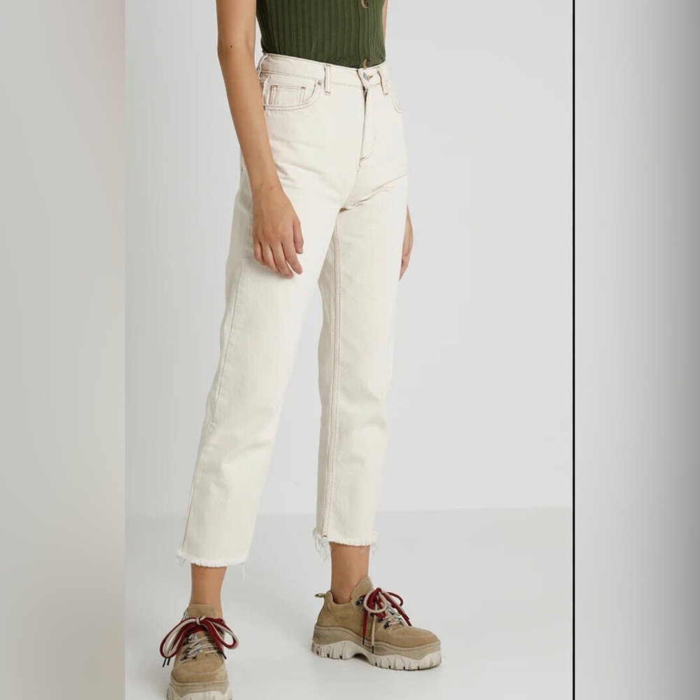 BDG High Waist PAX Ivory Straight Leg Jeans, Size W26/L32